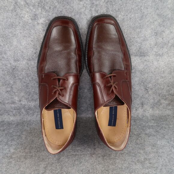 Giorgio Brutini Shoes Mens 12 Oxford Chukka Dress Classic Leather Lace Up Brown main image 7